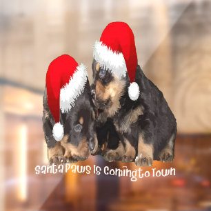 Santa Paws Is Coming To Town Cute Rottweiler Xmas