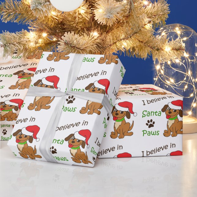 Santa Paws Wrapping Paper (Holidays)