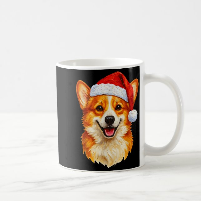 Santa Pembroke Welsh Corgi Christmas Welsh Corgi D Coffee Mug (Right)