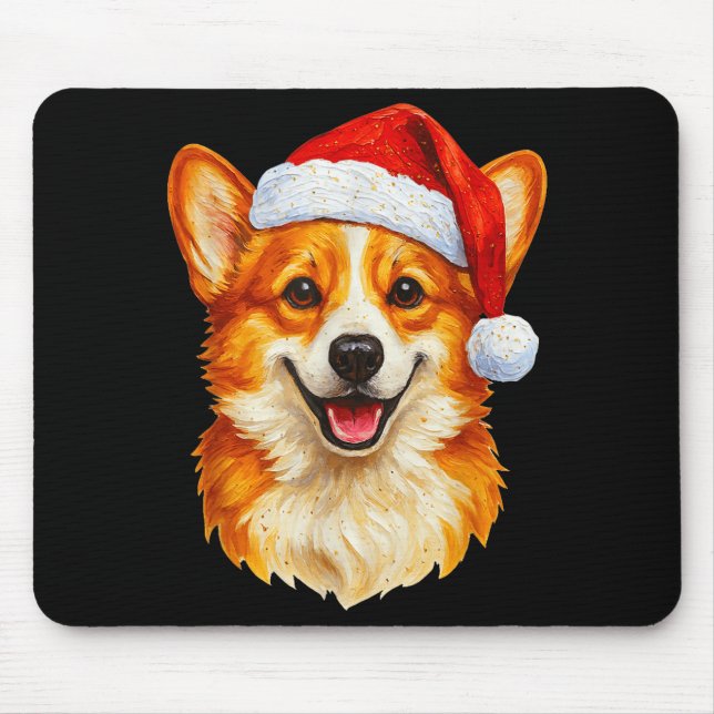 Santa Pembroke Welsh Corgi Christmas Welsh Corgi D Mouse Pad (Front)