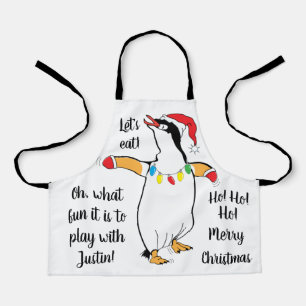 Santa Penguin Apron