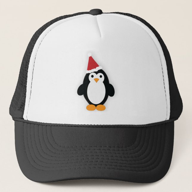 Santa Penguin Trucker Hat (Front)