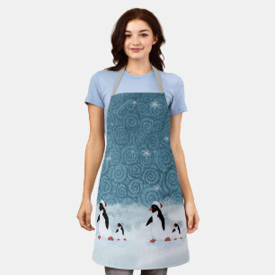 Santa Penguins Apron