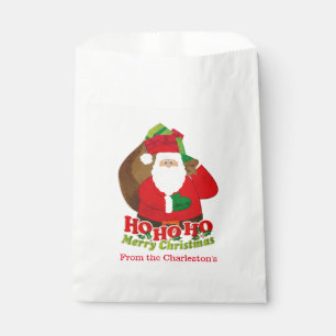 Santa personalised favour bag