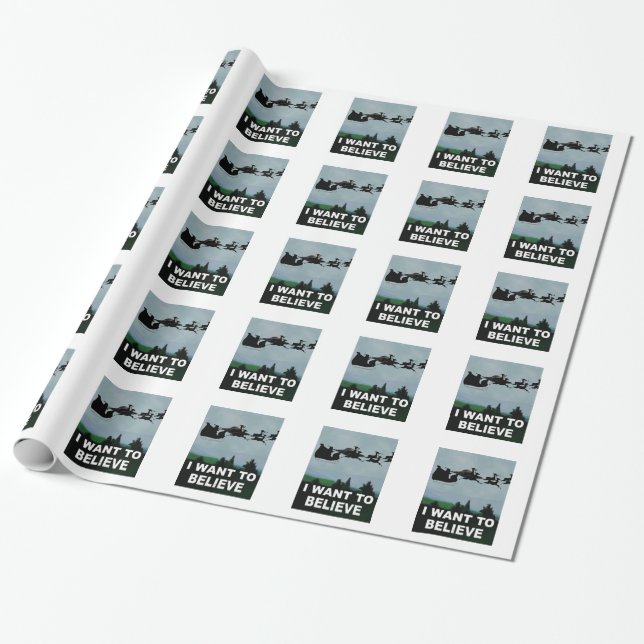 Santa photo bomb wrapping paper (Unrolled)