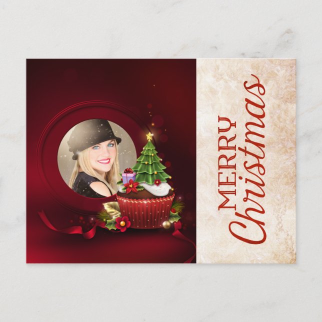 Santa Photo Christmas Card (Front)