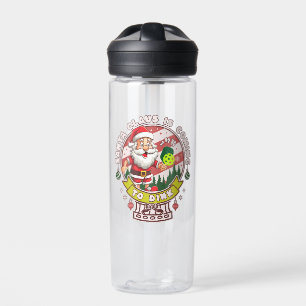 Santa Pickleball Christmas, Funny Santa  Water Bottle