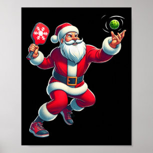 Santa Pickleball Christmas Shirt Women Men Kids Xm Poster