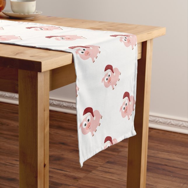 Santa Pig Short Table Runner (In Situ)