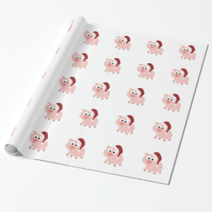 Santa Pig Wrapping Paper
