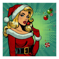 Santa Pinup: Pop Art Glam