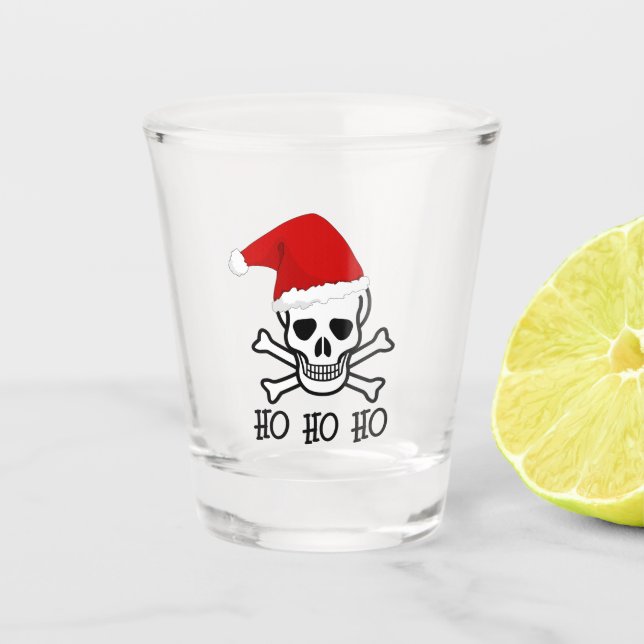 Santa Pirate Your Text Shot Glass (Front)