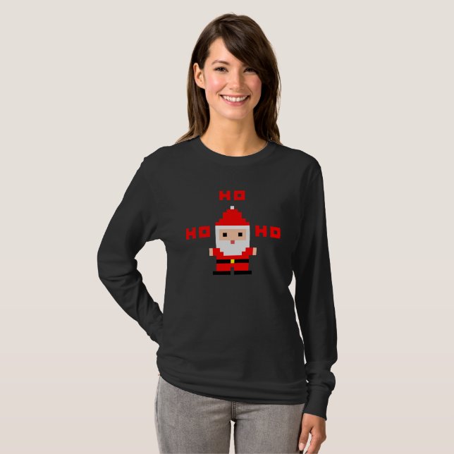 Santa Pixel Art 2 T-Shirt (Front Full)