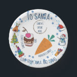 Santa Plate Christmas Doodle art design<br><div class="desc">Fun and beautiful christmas plate design. You are welcome to visit my store for more beautiful products.</div>