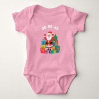 Santa Playful HO-HO-HO One Piece Bodysuit