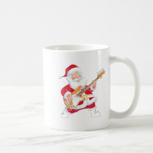 Santa Playing A B Guitar Xmas Christmas Coffee Mug