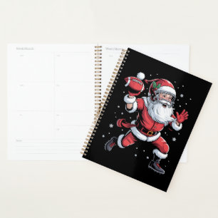 Santa Playing American Football Christmas Planner