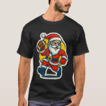 Santa Playing Football Player Lover Merry Christma T-Shirt<br><div class="desc">Santa Playing Football Player Lover Merry Christmas American</div>