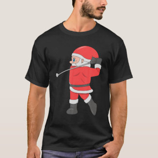 Santa Playing Golf Christmas Sport X-Mas Pajama Pa T-Shirt