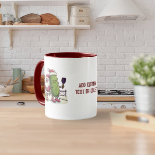 Santa Playing Pickleball Sports Lover Court Gift Mug