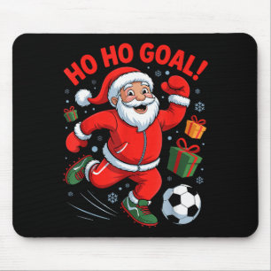 Santa Playing Soccer Funny Holiday Christmas Xmas  Mouse Pad