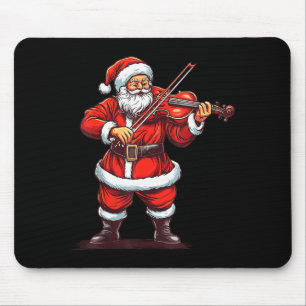 Santa Playing Violin Funny Violinist Violin Player Mouse Pad