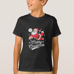 Santa Playing Volleyball Christmas Pajama Cool Spo T-Shirt