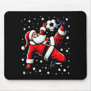 Santa Plays Soccer Bicycle Kick, Christmas Women M Mouse Pad