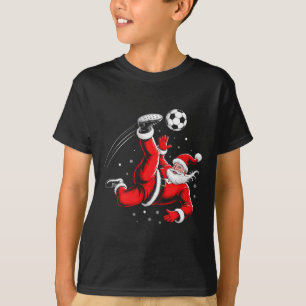 Santa Plays Soccer Christmas Sports Design For Men T-Shirt