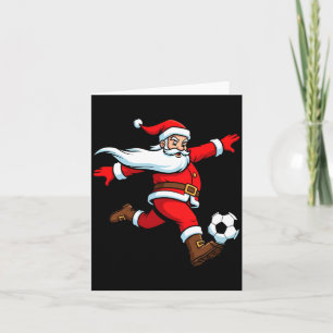 Santa Plays Soccer Christmas Srts Women Men Kids L Card