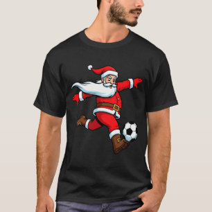 Santa Plays Soccer Christmas Srts Women Men Kids L T-Shirt
