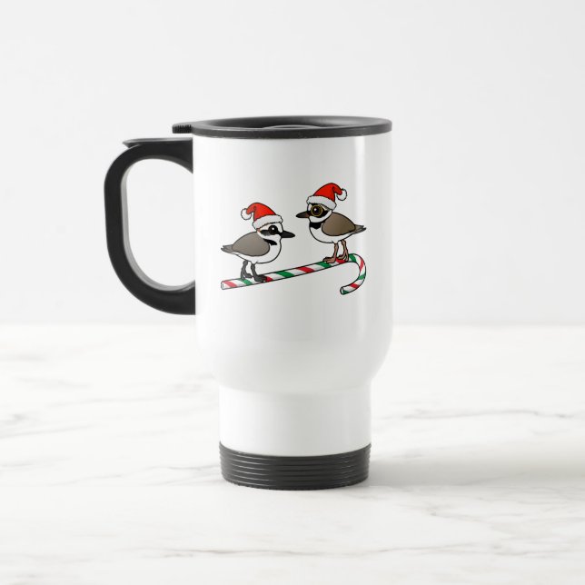 Santa Plovers Travel Mug (Left)