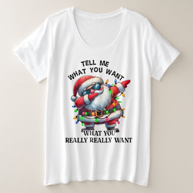 Santa Plus Size T-Shirt (Design Front)