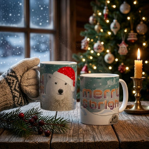 Santa Polar Bear   Beary Christmas Mugs