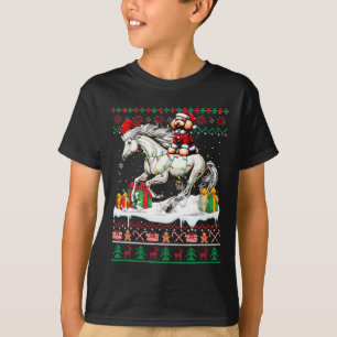 Santa Poodle Riding Horse Christmas Sweater Lover 