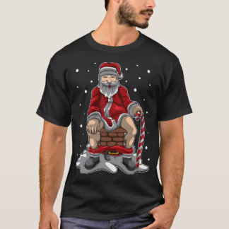 Santa Poops In Chimney - Christmas Retaliation T-Shirt