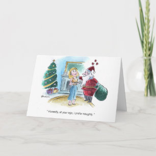 Santa prefers naughty holiday card