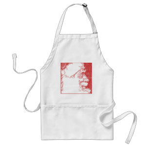 Santa Profile Crosshatch Style Standard Apron