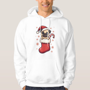 Santa Pug Delight Hoodie