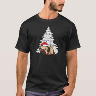 Santa Pug Dog Christmas Merry Pugmas Xmas Tree Lig T-Shirt