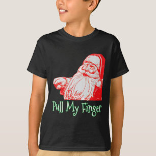 Santa Pull My Finger Funny Christmas Fart Humour P T-Shirt