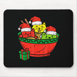 Santa Ramen Cats Anime Christmas Xmas Kids Girls M Mouse Pad