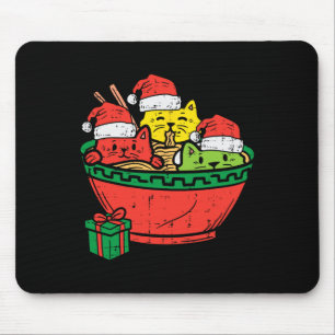 Santa Ramen Cats Anime Christmas Xmas Kids Girls M Mouse Pad