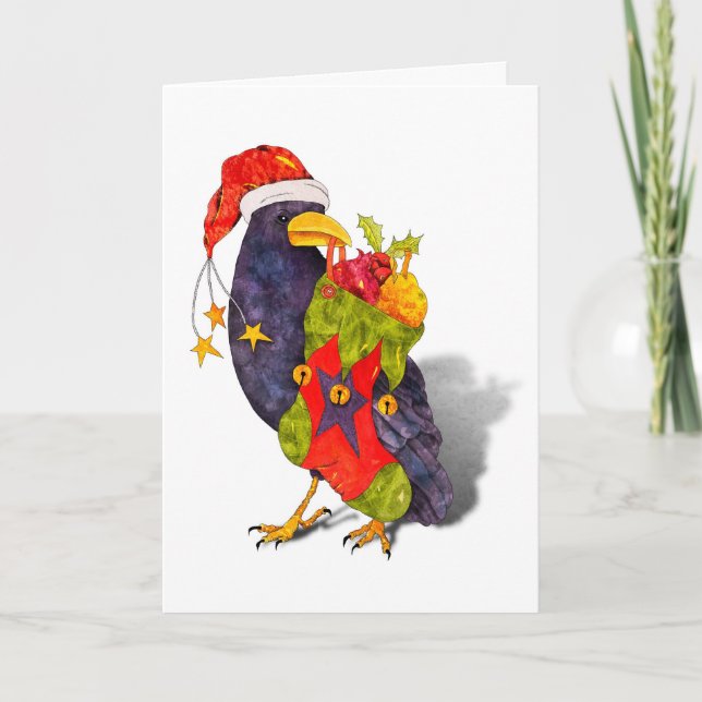 Santa Raven Card (Front)