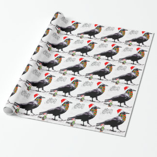 Santa Raven  Christmas gift collection Wrapping Paper