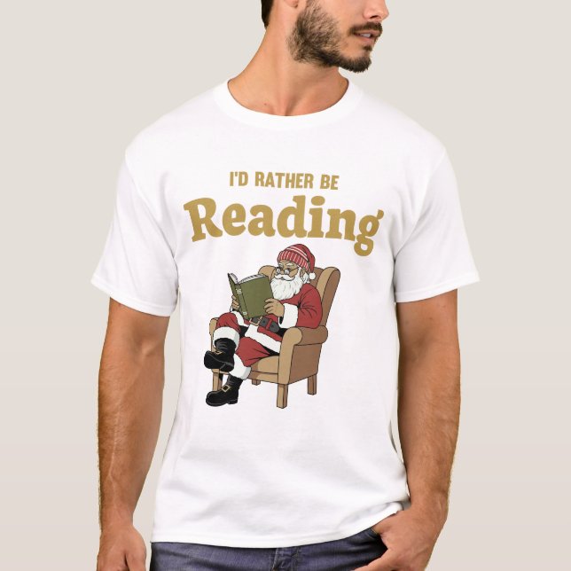Santa Reading T-Shirt (Front)