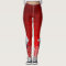Santa red leggings