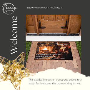 Santa Reding by the Fire Christmas Door Mat