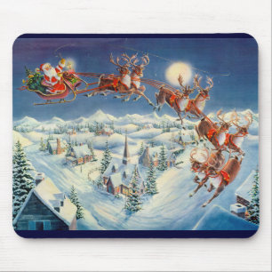 SANTA & REINDEER by SHARON SHARPE Mouse Pad