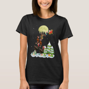 Santa Reindeer Chicken Ugly Sweater Farmer Christm